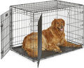 Midwest Double Door Enhanced Crate – Various-Sized Dog Crate with Leak-Proof Pan, Divider Panel, Patented Features, and Floor-Protecting Feet