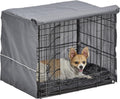 New World 30-Inch Dog Crate Comfort Kit - Matching Dog Bed & Crate Cover - Fits Midwest & New World Crates, Gray