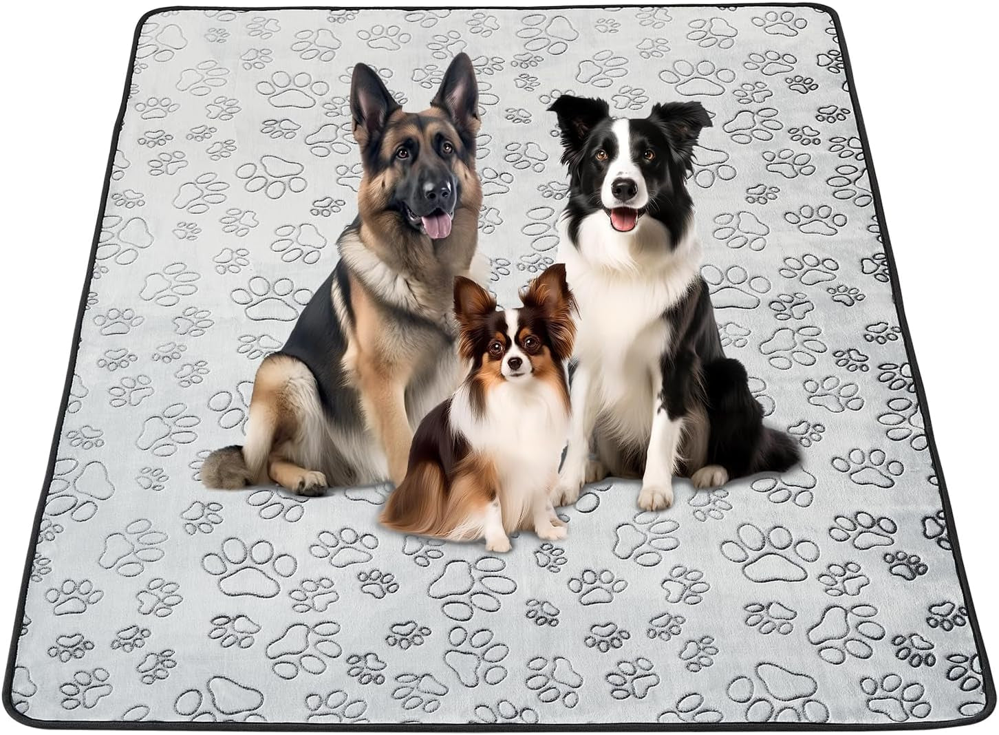 Qeils Reusable Washable Puppy Pads - 2 Pack Waterproof Non-Slip, Absorbent Training Mats for Crates, Playpens