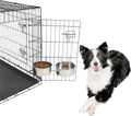 Set of 2 Stainless Steel Dog Bowls, 8Oz, Dishwasher Safe, Hangs in Cage/Kennel/Crate, Silver