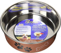 Loving Pets Bella Bowls: No-Tip Stainless Steel, Spill-Proof Pet Bowl, Medium, Blueberry Blue