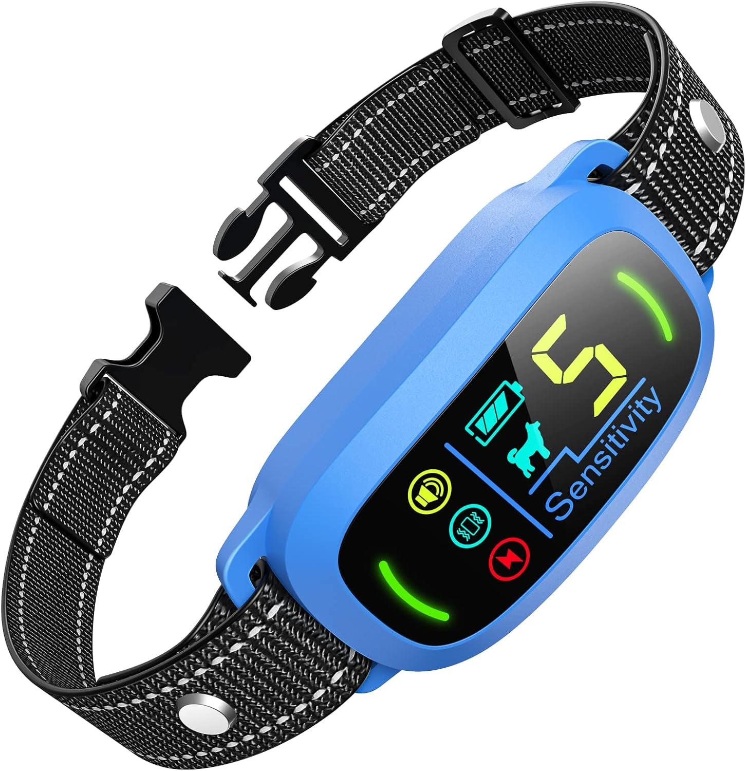 FAFAFROG Smart Dog Bark Collar, Rechargeable, 5-Level Sensitivity, Beep/Vibration/Shock