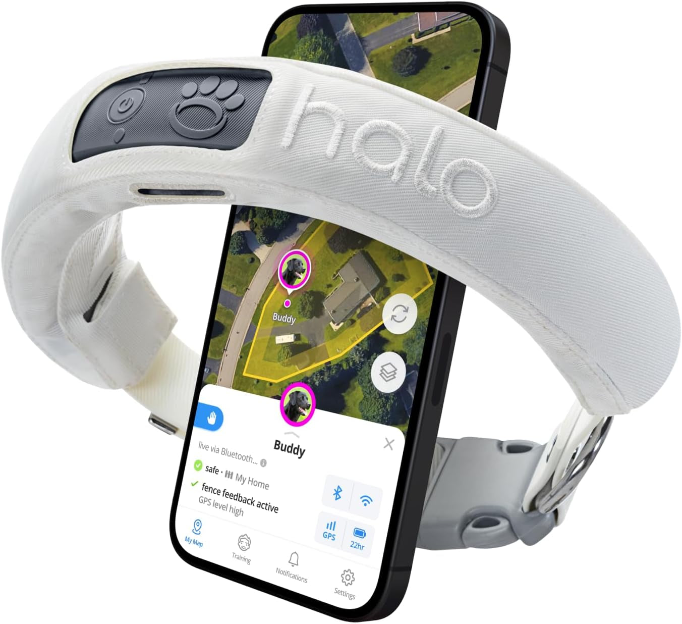 Halo Collar 3 – Wireless GPS Dog Fence & Training Collar with Real-Time Tracking, Waterproof and GPS-Enabled