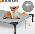 Heeyoo Outdoor Elevated Dog Bed with Canopy: Cooling, Portable Pet Cot for All Dog Sizes