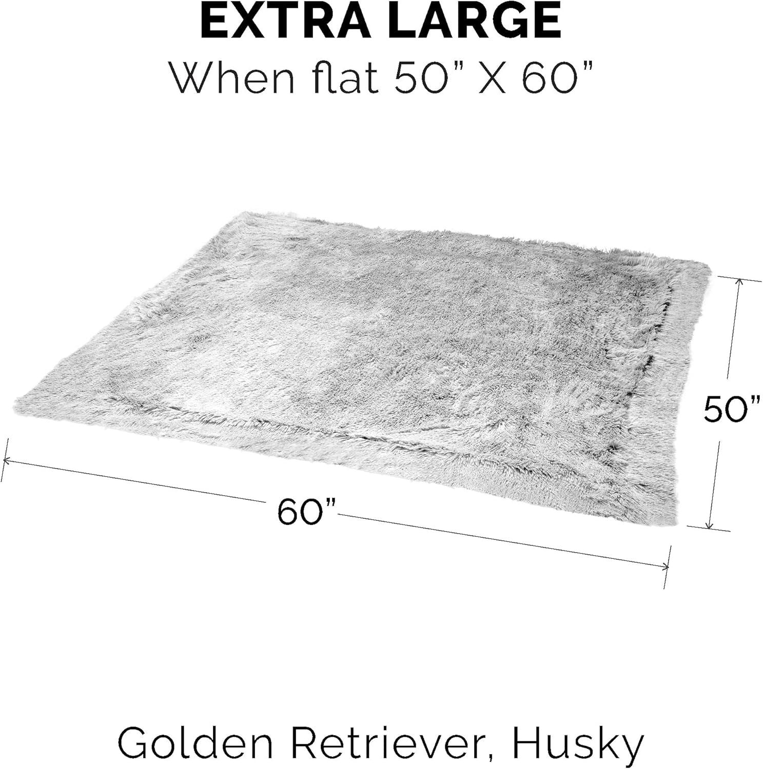 Waterproof Throw Blanket for Dogs - Extra Large Plush Faux Fur & Velvet Dog Blanket, Washable & Calming