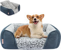 Miguel Washable Dog Bed with Removable Cushion – Easy-to-Wash Small Dog Sofa Bed, Anti-Slip Bottom & Bolstered Calming Cuddle Design