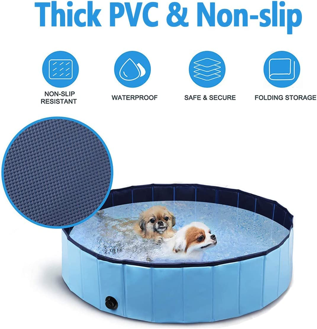 Portable Foldable Dog Pool, PVC, Suitable for Indoor & Outdoor Use, 32"x8"