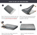 Bedsure Waterproof Large Dog Bed - 4 Inch Thick, Washable Cover, for Dogs up to 80lbs