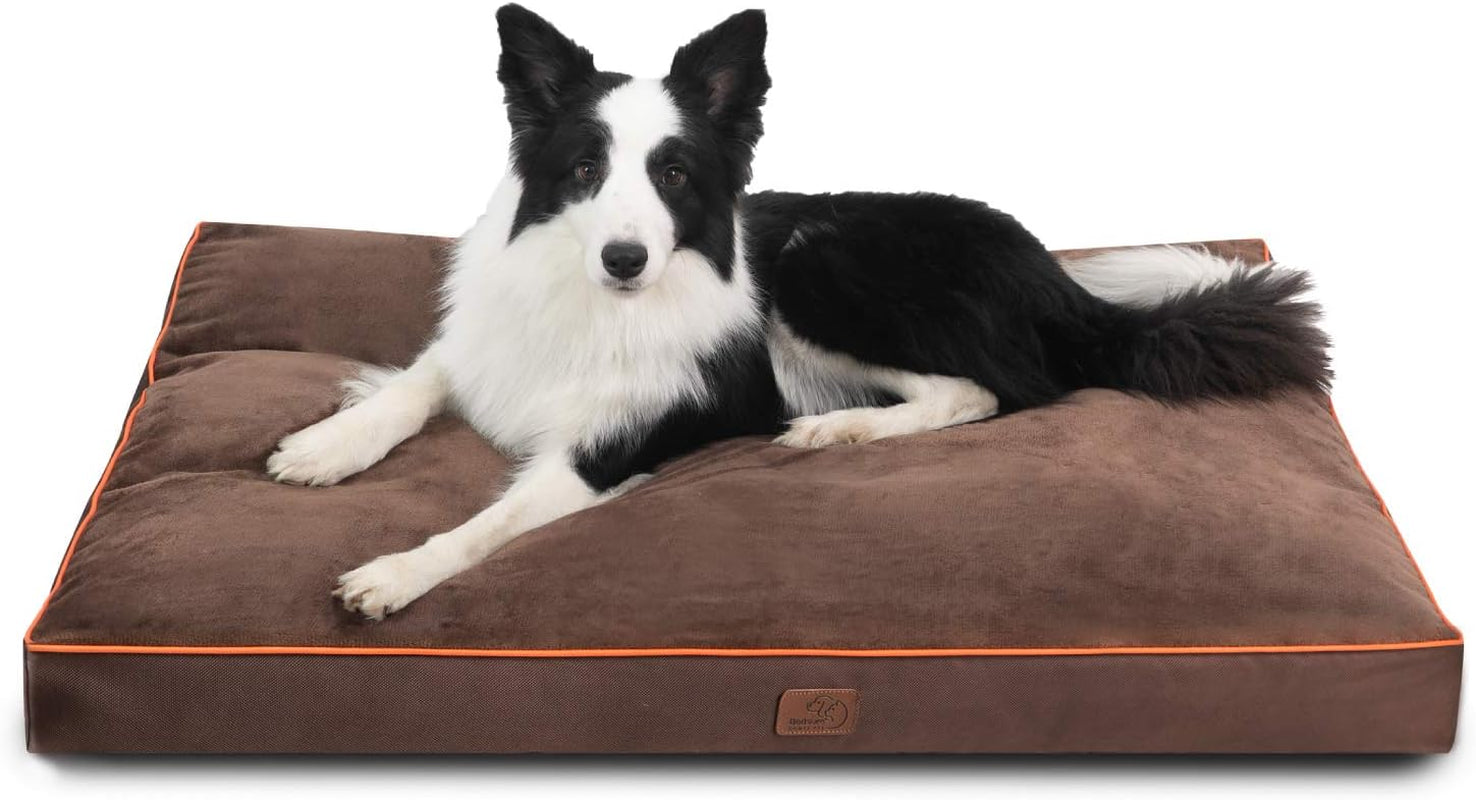 Bedsure Waterproof Large Dog Bed - 4 Inch Thick, Washable Cover, for Dogs up to 80lbs