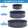 Niubya Foldable Dog Pool, Hard Plastic, Collapsible, 64x12