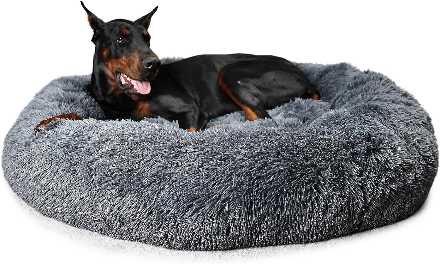 Small Calming Dog Bed - Anti-Anxiety, Washable, Fluffy, Waterproof, Anti-Slip Base