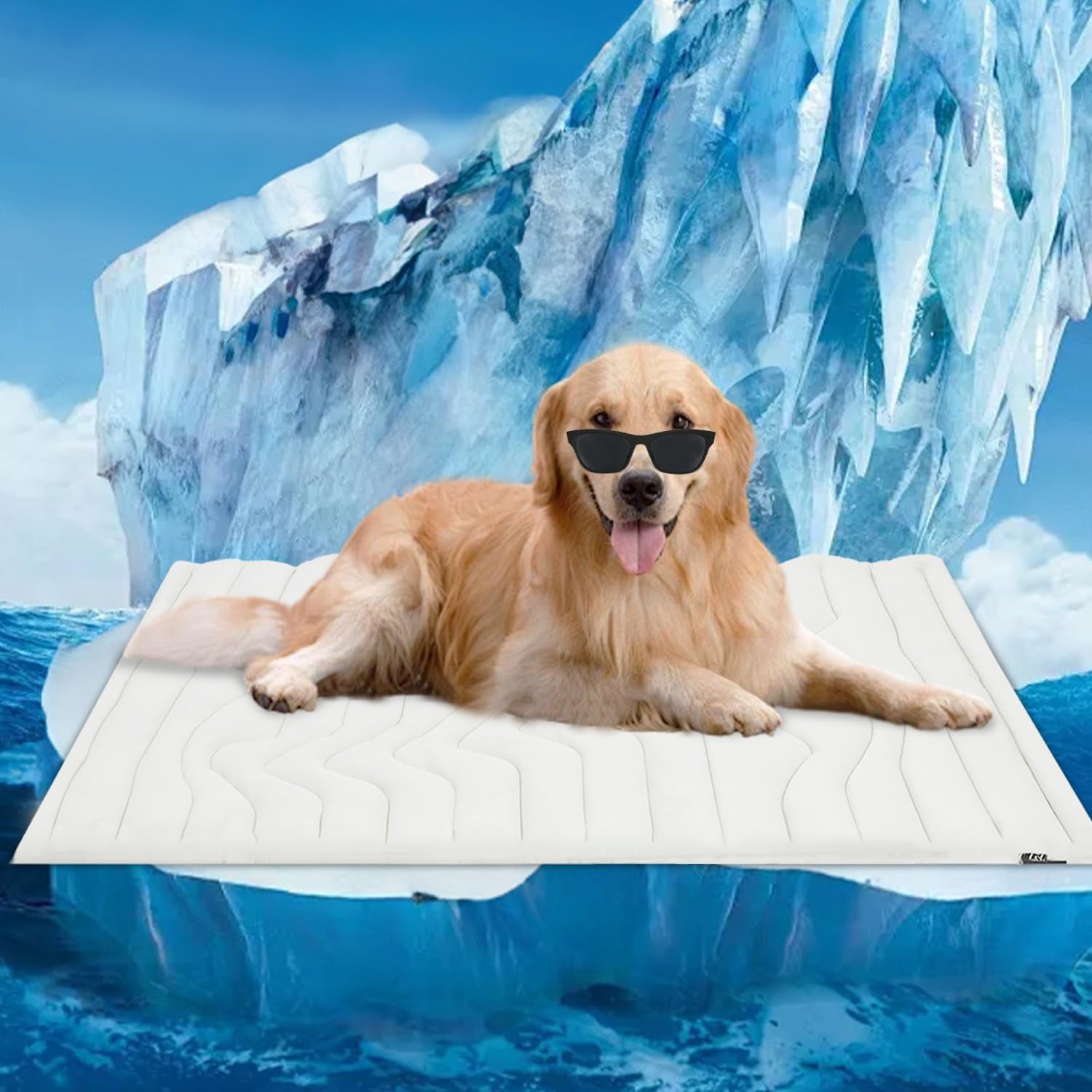 Large Dog Cooling Mat - Reversible Silicone Pet Cooling Pad, Durable & Washable, Ideal for Hot & Cold Use