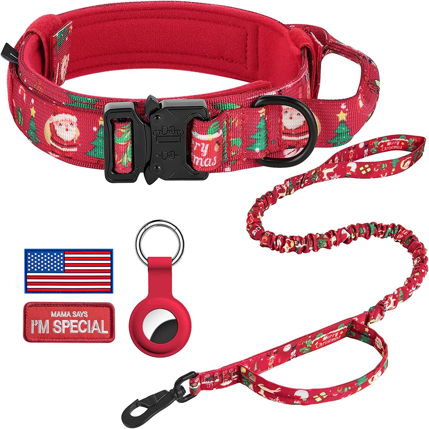 DAGANXI Tactical Dog Collar - Adjustable Military Training Collar with Handle and Metal Buckle for Medium/Large Dogs