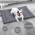 Reversible Dog Bed Mat: Washable, Soft Fluffy Kennel Pad, 35x22 Inch, Gray