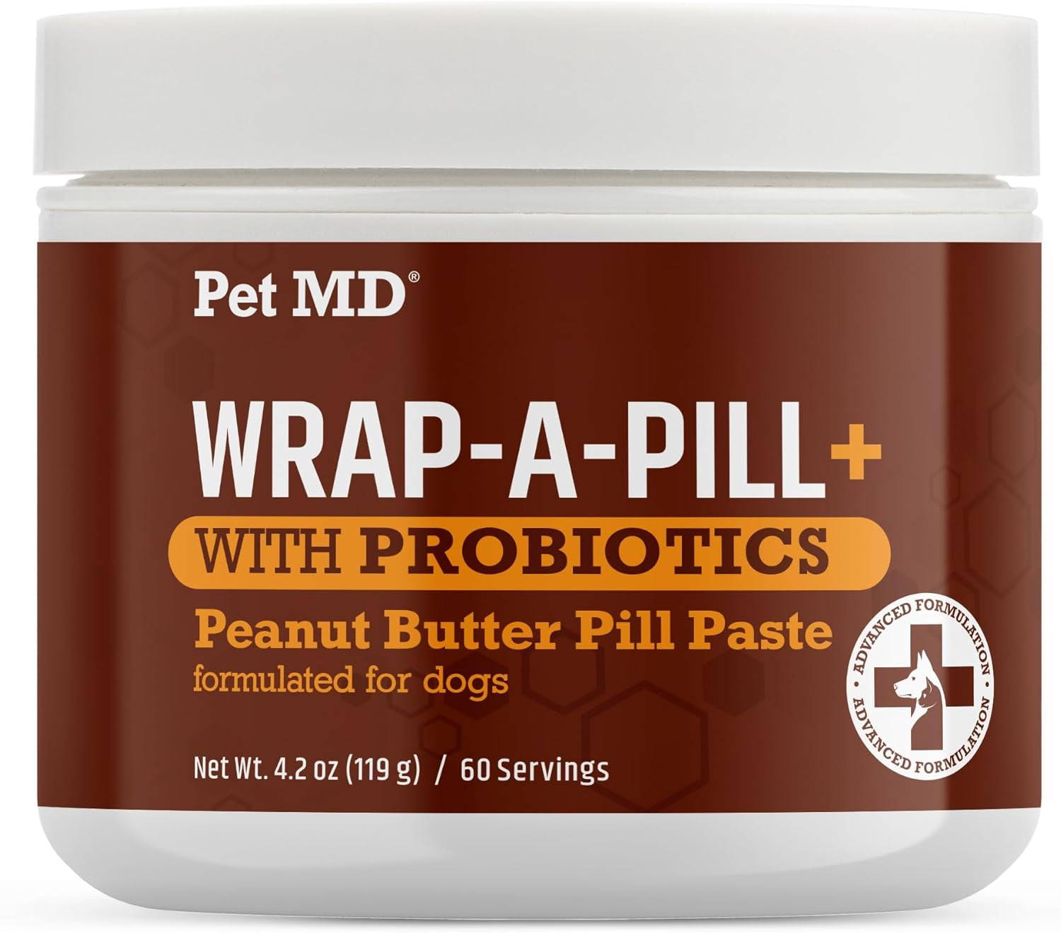 Wrap-A-Pill with Probiotics for Dogs, Easy-to-Use Pill Wrap Paste for Hiding Medicine, Cheese & Bacon Flavor