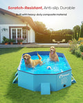 Peteast Foldable Dog Pool, Scratch Resistant, Octagonal, 71