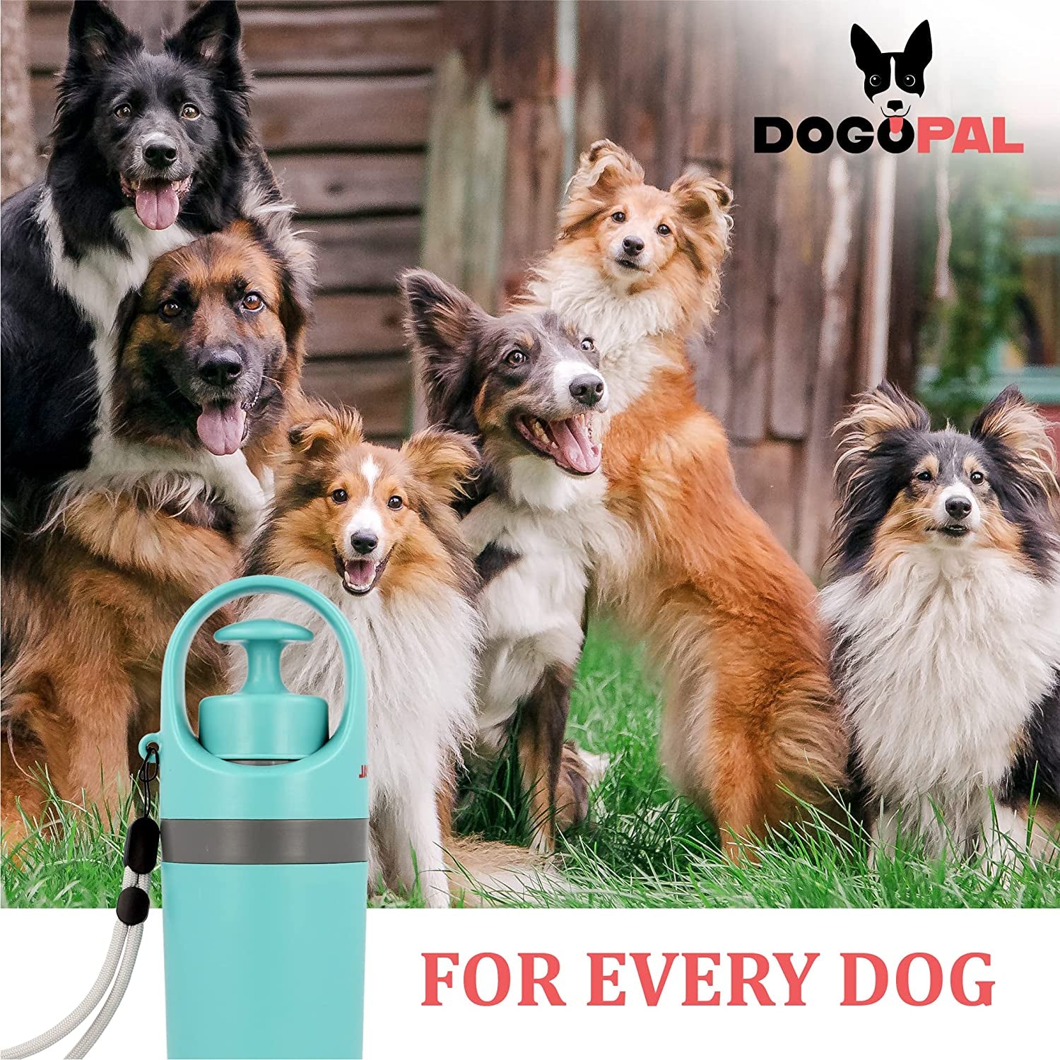 360 Dog Pooper Scooper with Built-In Poop Bag Dispenser, Lightweight Claw Scooper