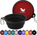 2-Pack Collapsible Dog Bowls with Carabiners: Portable, BPA-Free for Travel & Outdoor Activities