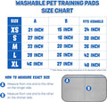 PET MAGASIN Reusable Washable Pet Pads - Highly Absorbent, Waterproof Bottom, Perfect for Crates & Training, 3 Pack