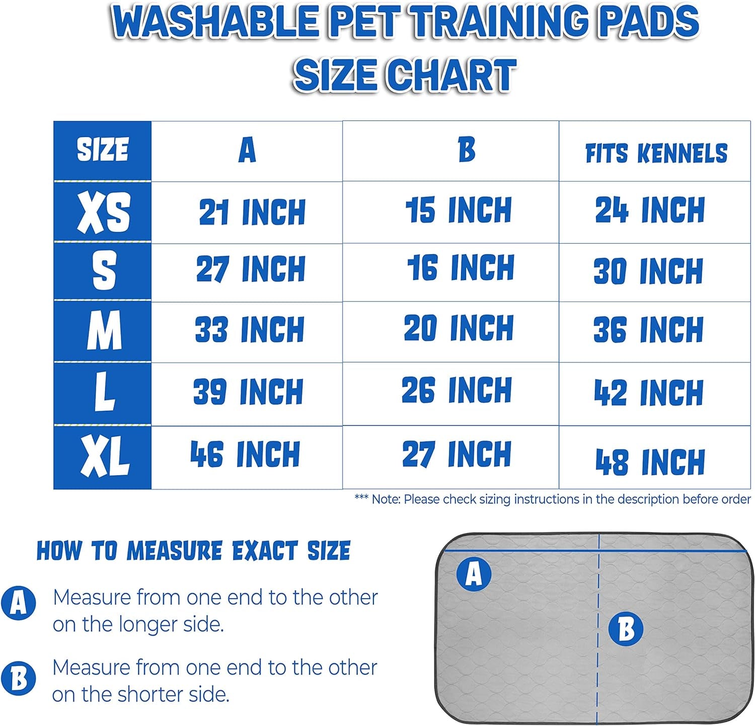 PET MAGASIN Reusable Washable Pet Pads - Highly Absorbent, Waterproof Bottom, Perfect for Crates & Training, 3 Pack