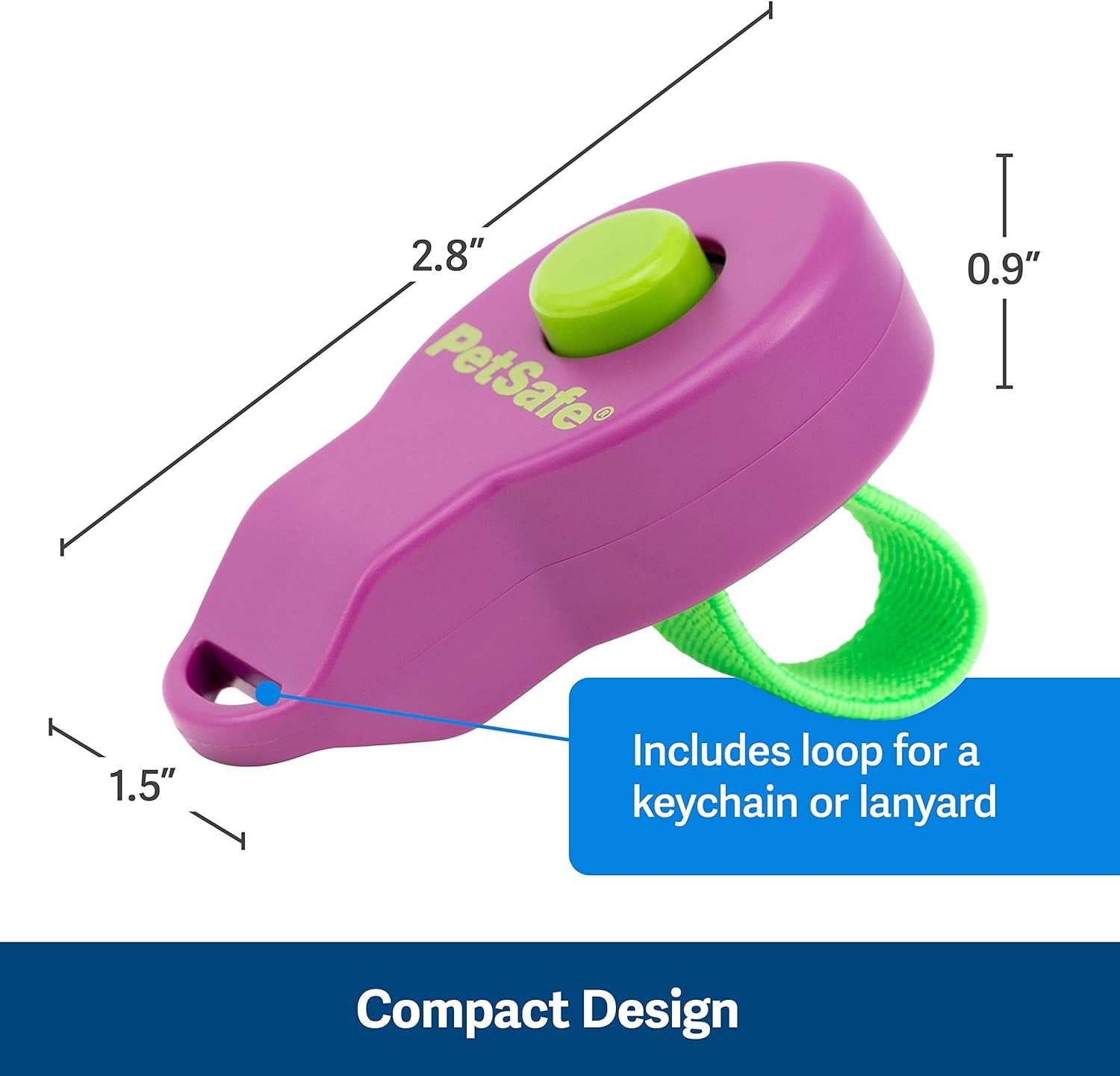 Petsafe Clik-R Training Clicker for Dogs: Enhance Positive Behavior, Includes Training Guide, Purple or Blue
