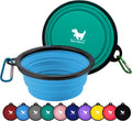 2-Pack Collapsible Dog Bowls with Carabiners: Portable, BPA-Free for Travel & Outdoor Activities