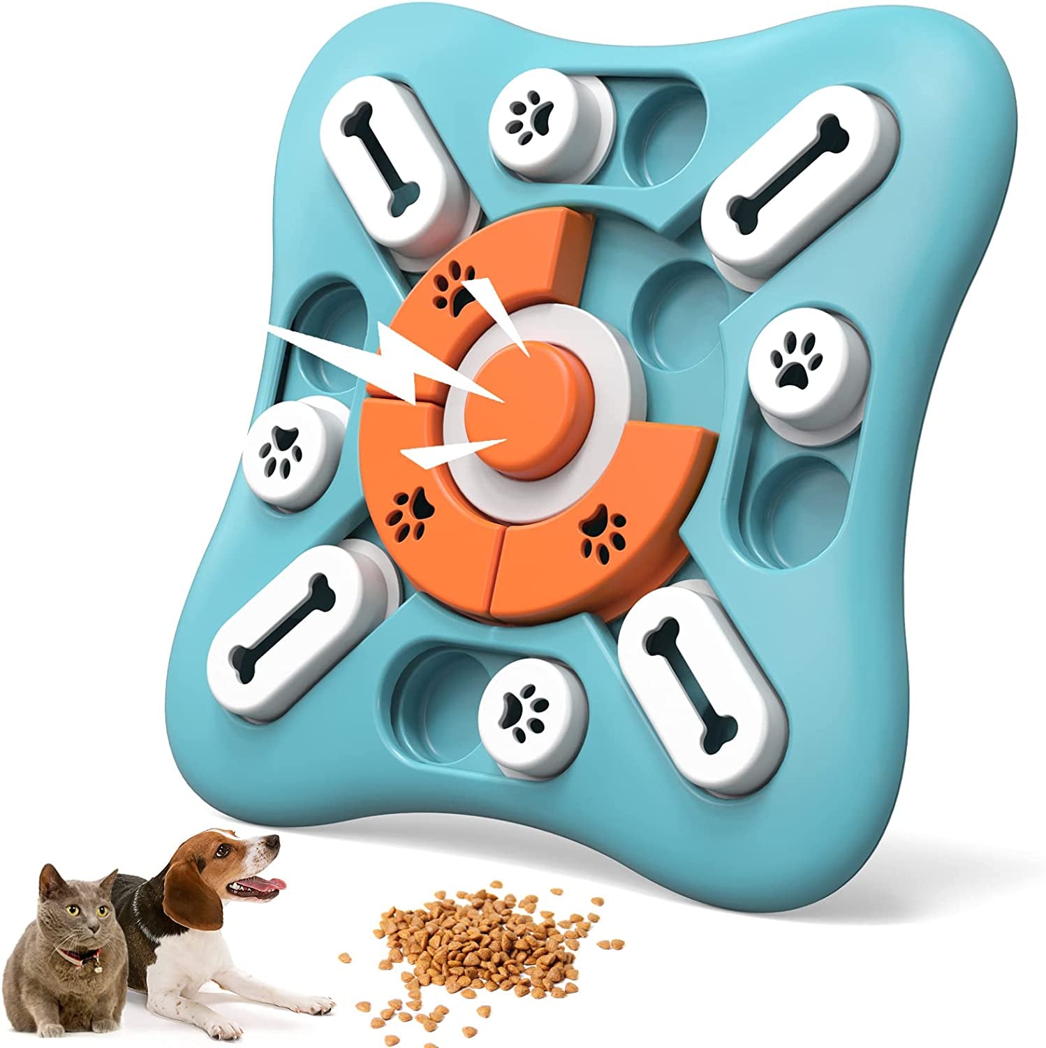 Interactive Dog Treat Puzzle - IQ Training & Mental Stimulation with Squeak Design for All Dogs