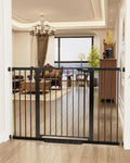 Auto-Close Dog Gate for Stairs & Doorways - Pressure-Mounted Pet Safety Gate, Easy Installation