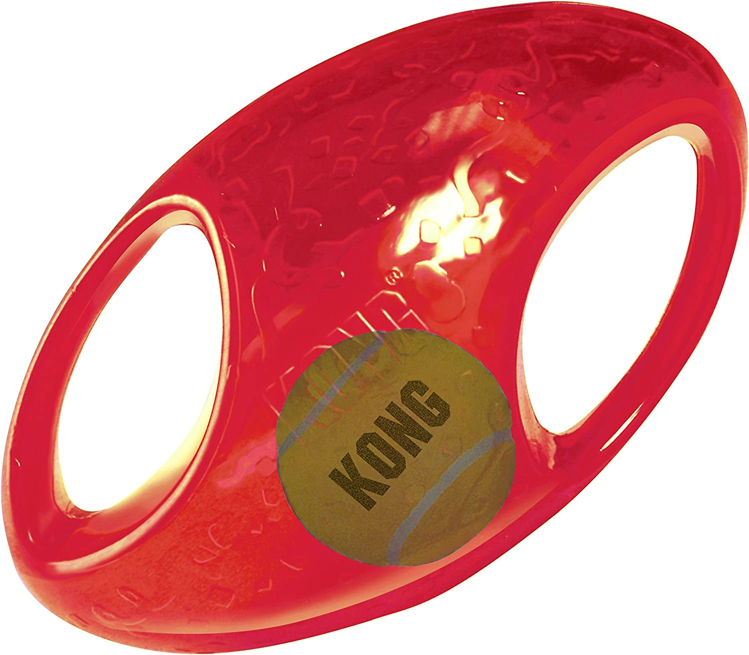 KONG Jumbler Football Dog Toy - Interactive Fetch Toy with Tennis Ball Inside, Durable Toy