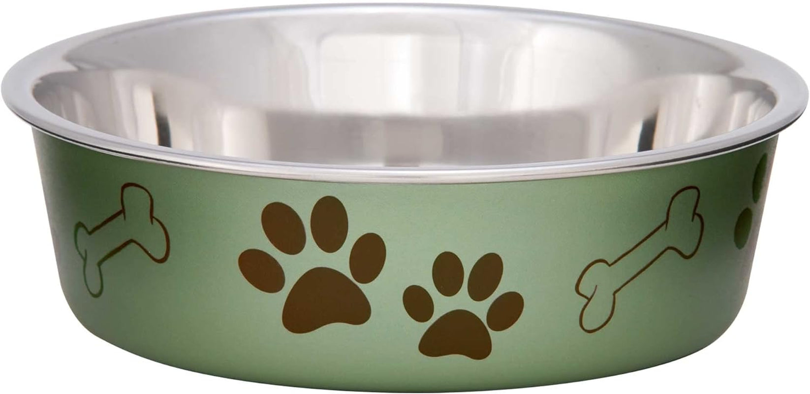 Loving Pets Bella Bowls: No-Tip Stainless Steel, Spill-Proof Pet Bowl, Medium, Blueberry Blue