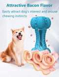 SCHITEC Tough Rubber Chew Toy with Toothbrush, Squeaky, for Aggressive Chewers, Large/Medium Dogs