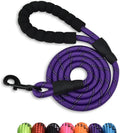 5 to 6FT Strong Dog Leash with Reflective Rope & Soft Padded Handle - Tangle-Free Metal Buckle, Perfect for Night Walking All Dog Sizes