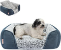 Miguel Washable Dog Bed with Removable Cushion – Easy-to-Wash Small Dog Sofa Bed, Anti-Slip Bottom & Bolstered Calming Cuddle Design