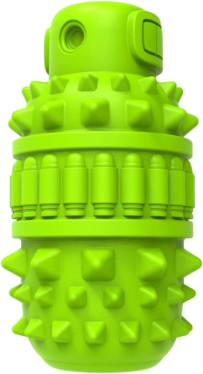 Durable Natural Rubber Dog Toy: Squeaky, for Aggressive Chewers, Large, Green