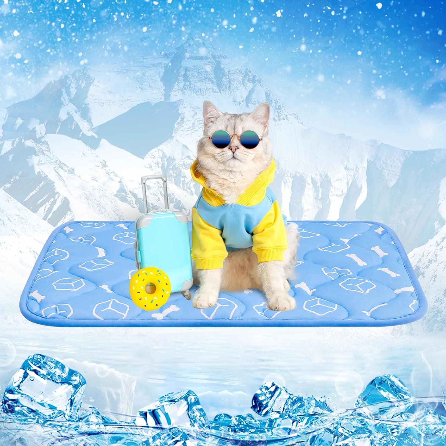 Cooling Mat for Extra Large Dogs - Waterproof & Washable Mat with Color-Changing Arc-Chill Cooling Fiber