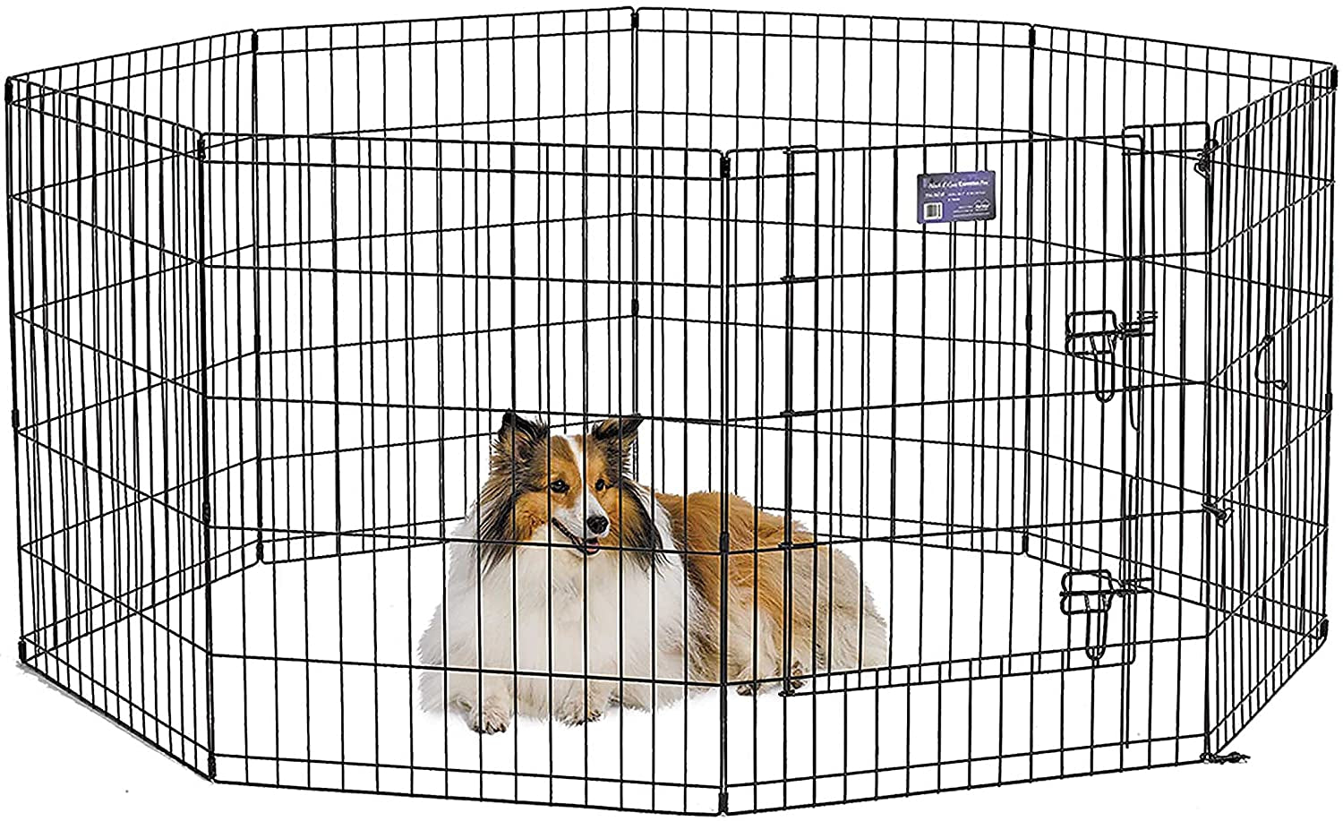 Midwest Foldable Metal Dog Exercise Pen – Portable Pet Playpen, Durable & Secure Outdoor/Indoor Dog Exercise Enclosure