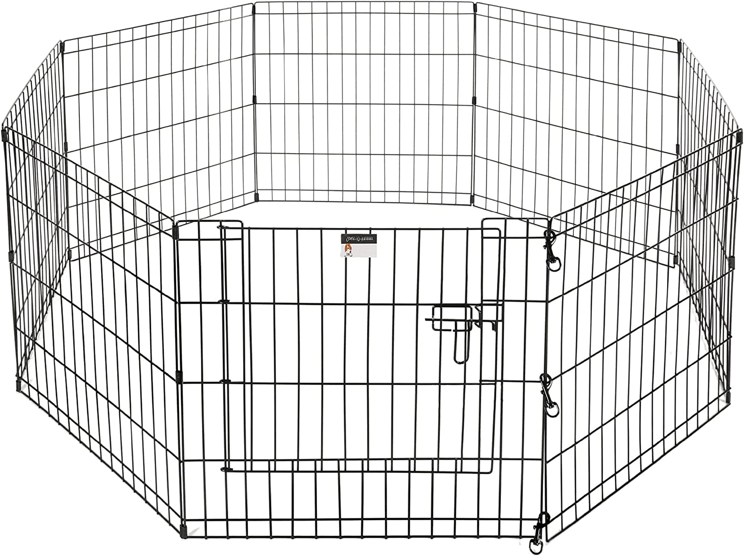 PETMAKER Puppy Playpen - Foldable 24-Inch Metal Exercise Enclosure with 8 Panels - Indoor/Outdoor Fence