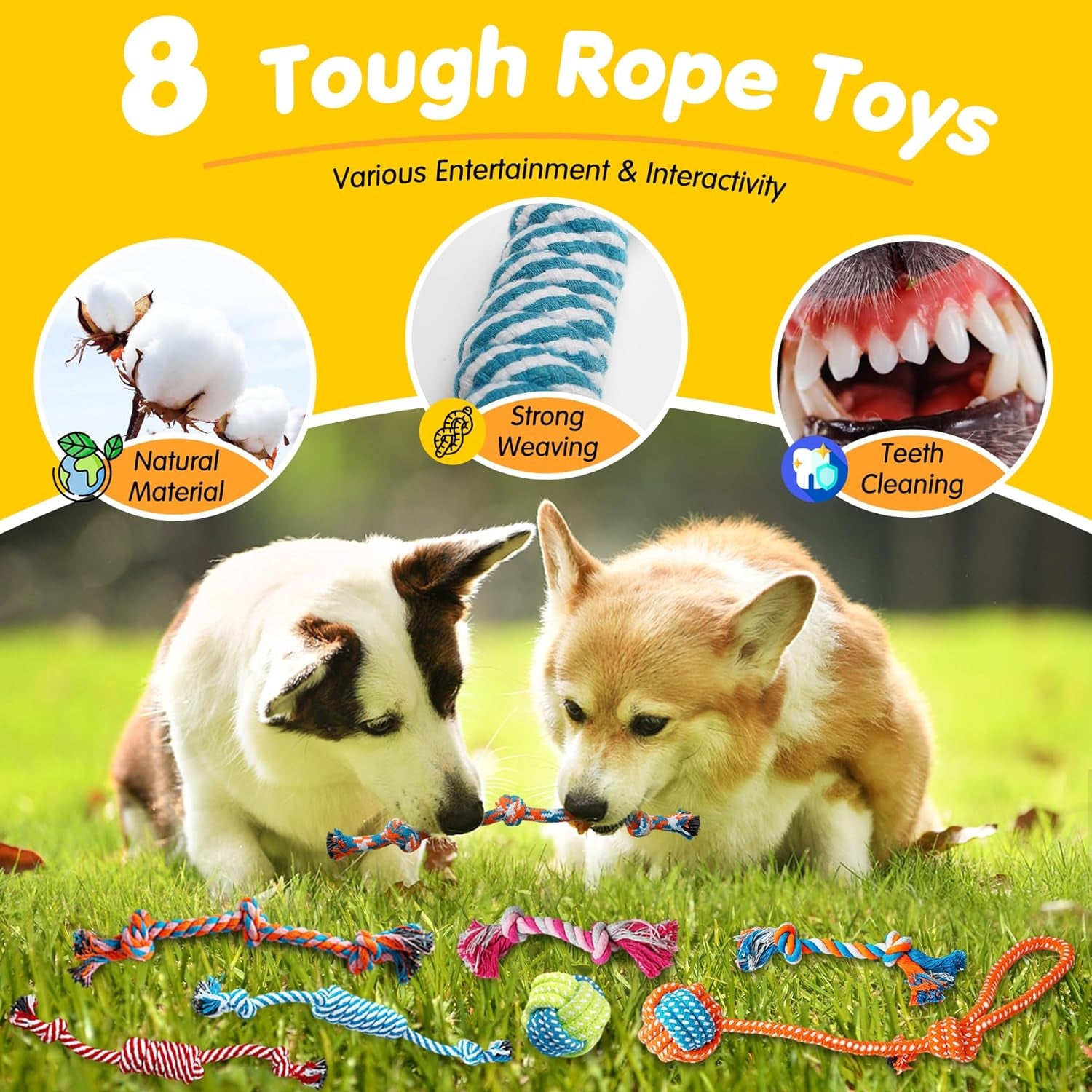 Zeaxuie 25-Pack Luxury Puppy Chew Toys Set - Includes Ropes, Squeaky Toys, and Treat Ball