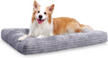 Large Deluxe Washable Dog Crate Bed - Thick Flannel, Anti-Slip, Fluffy Comfort, Various Sizes