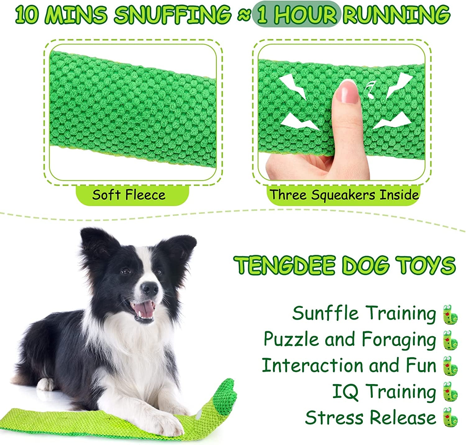 Squeak Dog Toys Stress Release Game for Boredom, Dog Puzzle Toy IQ Training, Snuffle Toys Foraging Instinct Training Suitable for Small Medium and Large Dogs