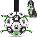 Dog Soccer Ball with Tug Straps, Interactive, Water Toy for Small & Medium Dogs - 6