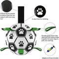 Dog Soccer Ball with Tug Straps, Interactive, Water Toy for Small & Medium Dogs - 6