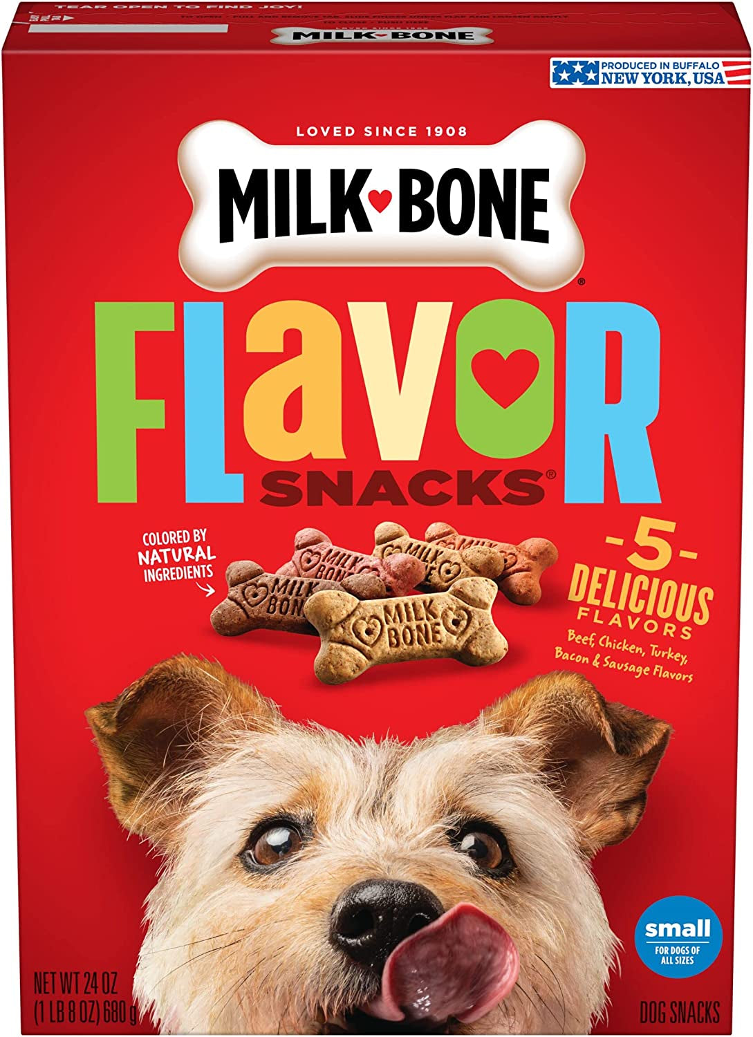 Milk-Bone Mini's Flavor Snacks – Dog Treats, Crunchy Texture Helps Reduce Tartar and Support Dental Health