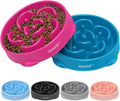 Mateeylife 1 or 2 Pieces, Slow Feeder Dog Bowls: Anti-Choking Puzzle Bowls - Various Colors