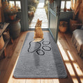 Absorbent Dog Door Mat for Muddy Paws, Non-Slip & Quick Dry Chenille, Washable, Traps Dirt & Moisture