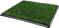 PETMAKER Artificial Grass Puppy Pee Pad with Tray – Reusable Multi-Layer Dog Potty Training Pad for Small Dogs