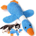 Vitscan Upgraded Goose Indestructible Dog Toys for Aggressive Chewers Small Medium Large Breed, Crinkle Squeaky Plush Dog Puppy Chew Toys for Teething, Duck Puppy Toys