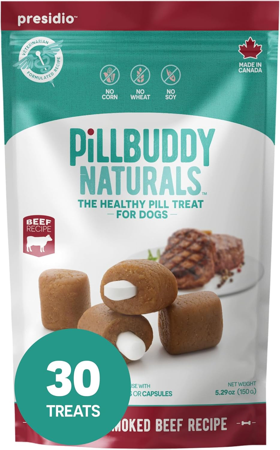 Pill Buddy Naturals - Peanut Butter & Apple, Pill & Medication Hiding Treats for Dogs