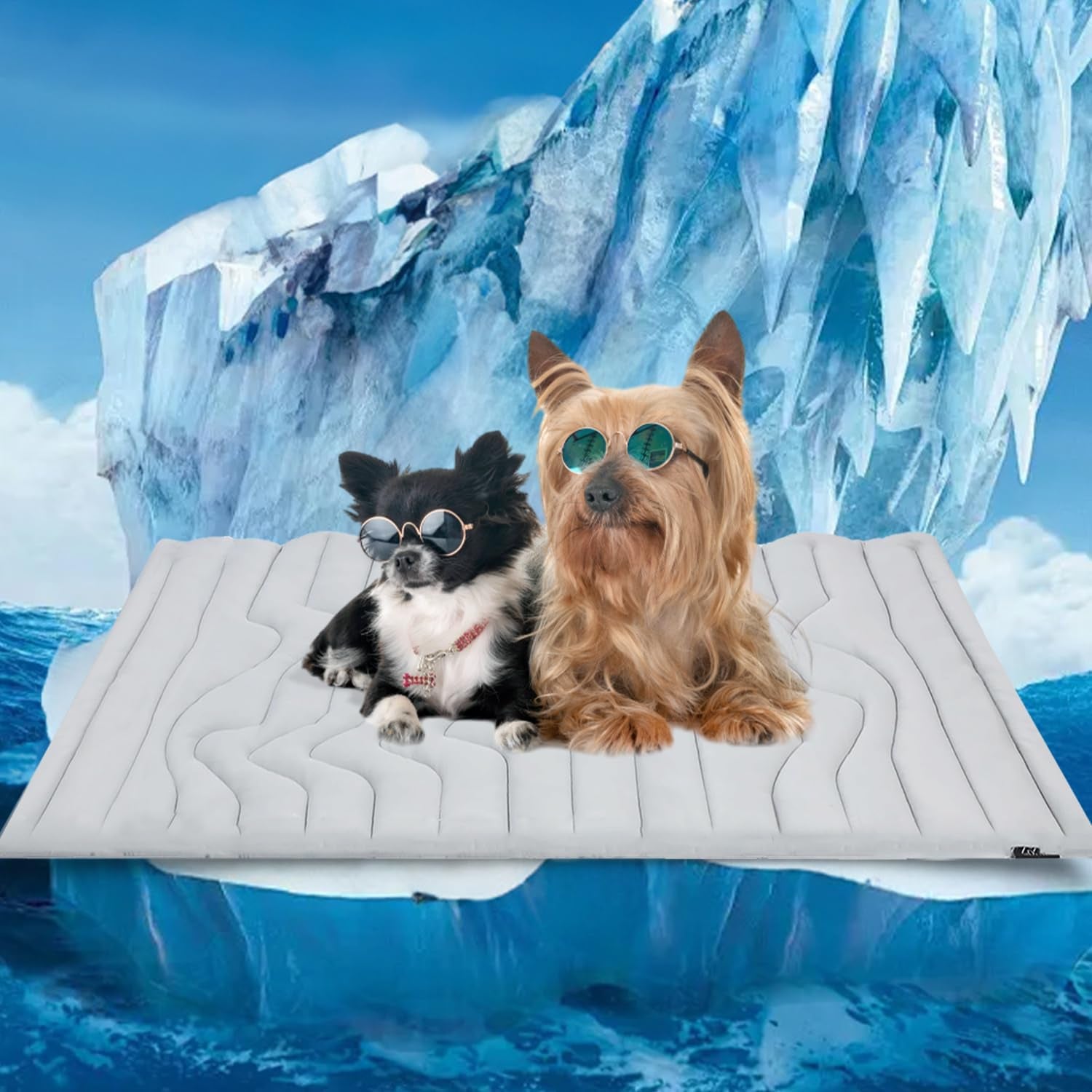 Large Dog Cooling Mat - Reversible Silicone Pet Cooling Pad, Durable & Washable, Ideal for Hot & Cold Use
