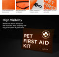Dog First Aid Kit – Water-Resistant Emergency Travel Kit for Dogs, High-Visibility Reflective Pouch, Essential for Hiking, Camping, Backpacking, Hunting
